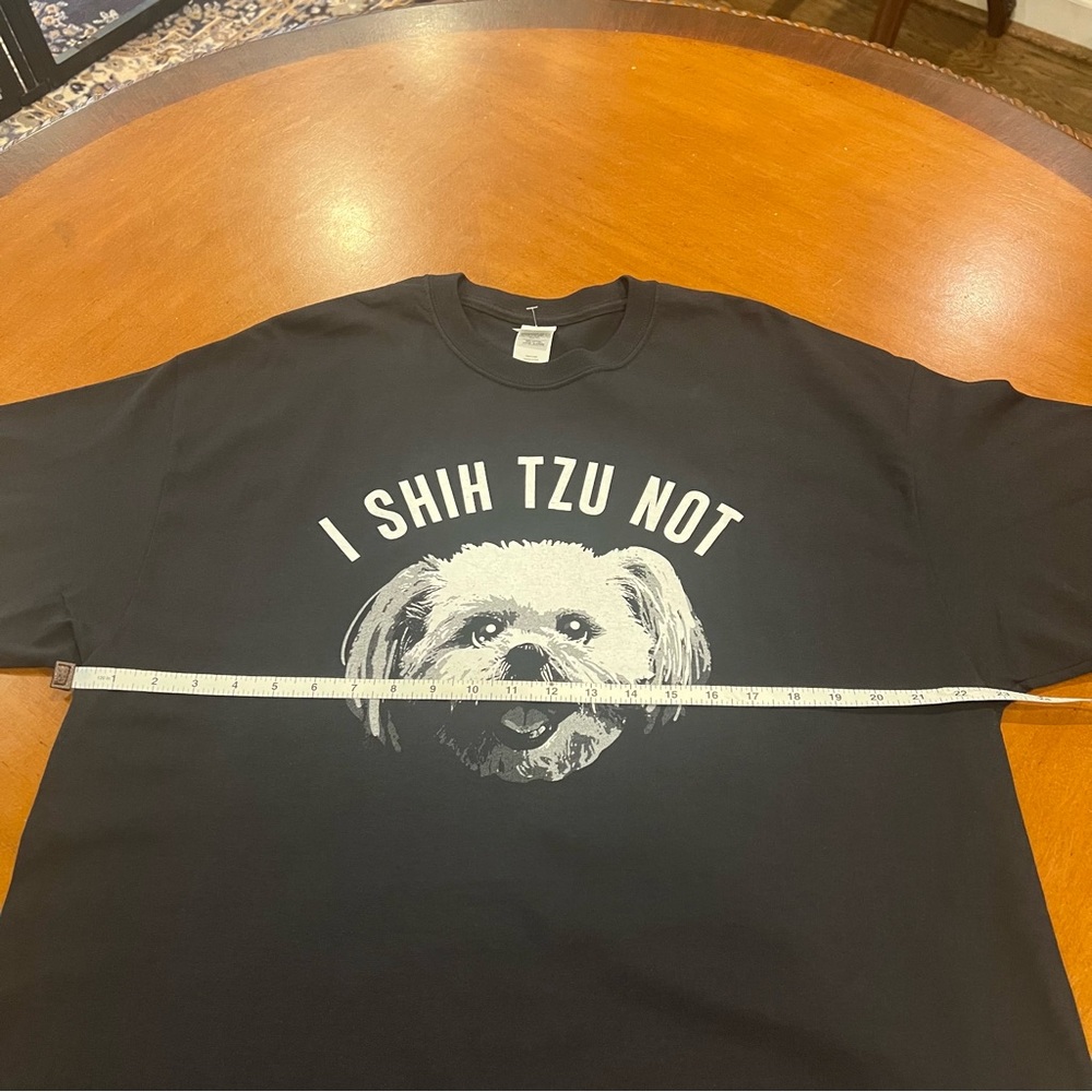 NEW I SHIH TZU NOT Men’s Short-Sleeve Graphic T-Shirt Black XL Gildan Dog - Picture 11 of 13